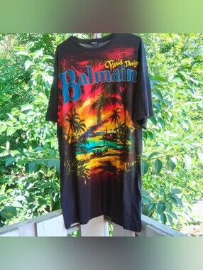 Balmain Beach Club Tropical Sunset Graphic T-shirt